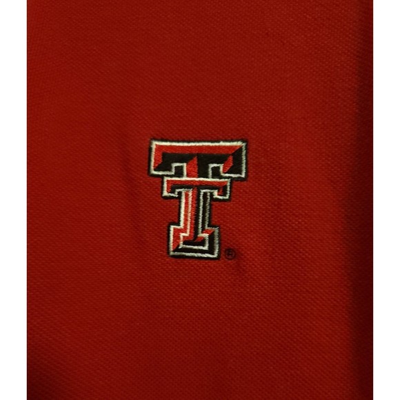 Texas Tech Red Raiders Polo Shirt Mens Medium Antigua Red Short Sleeve - Picture 2 of 6